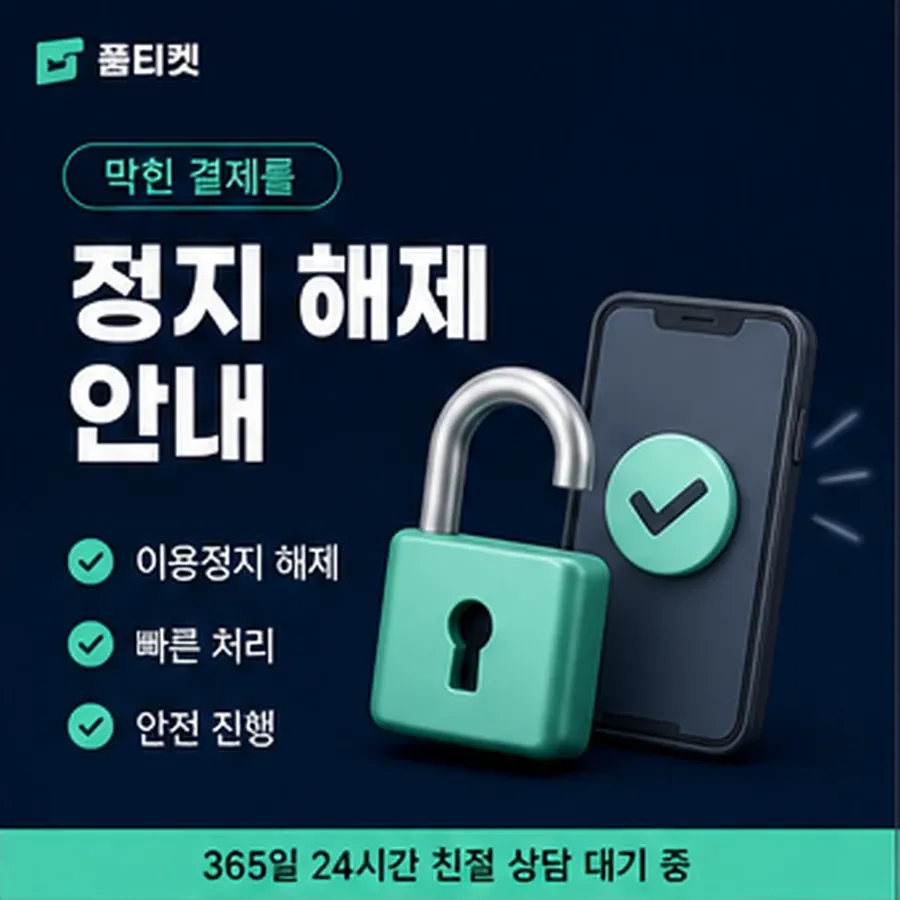품티켓 휴대폰 회선의 소액결제 미납 미납 항목 구분 안내 이미지